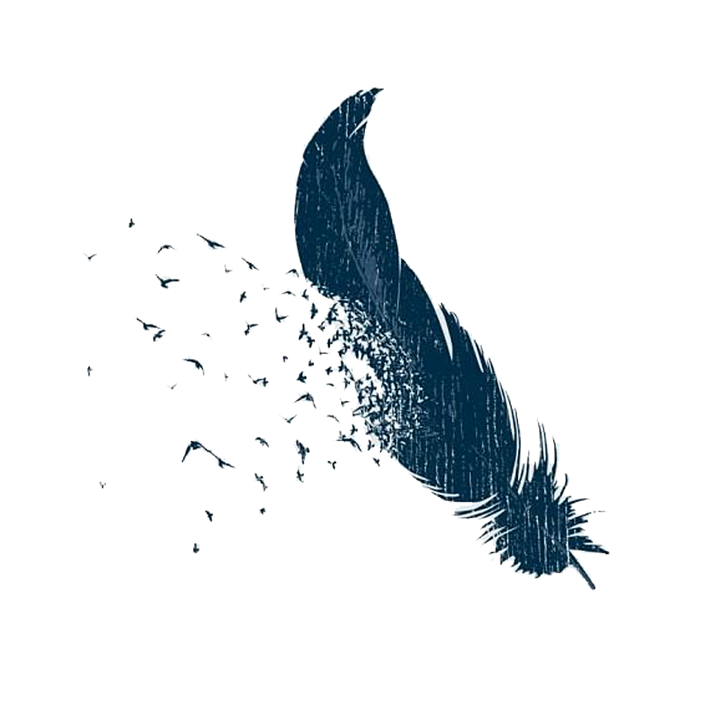 Перо акварель