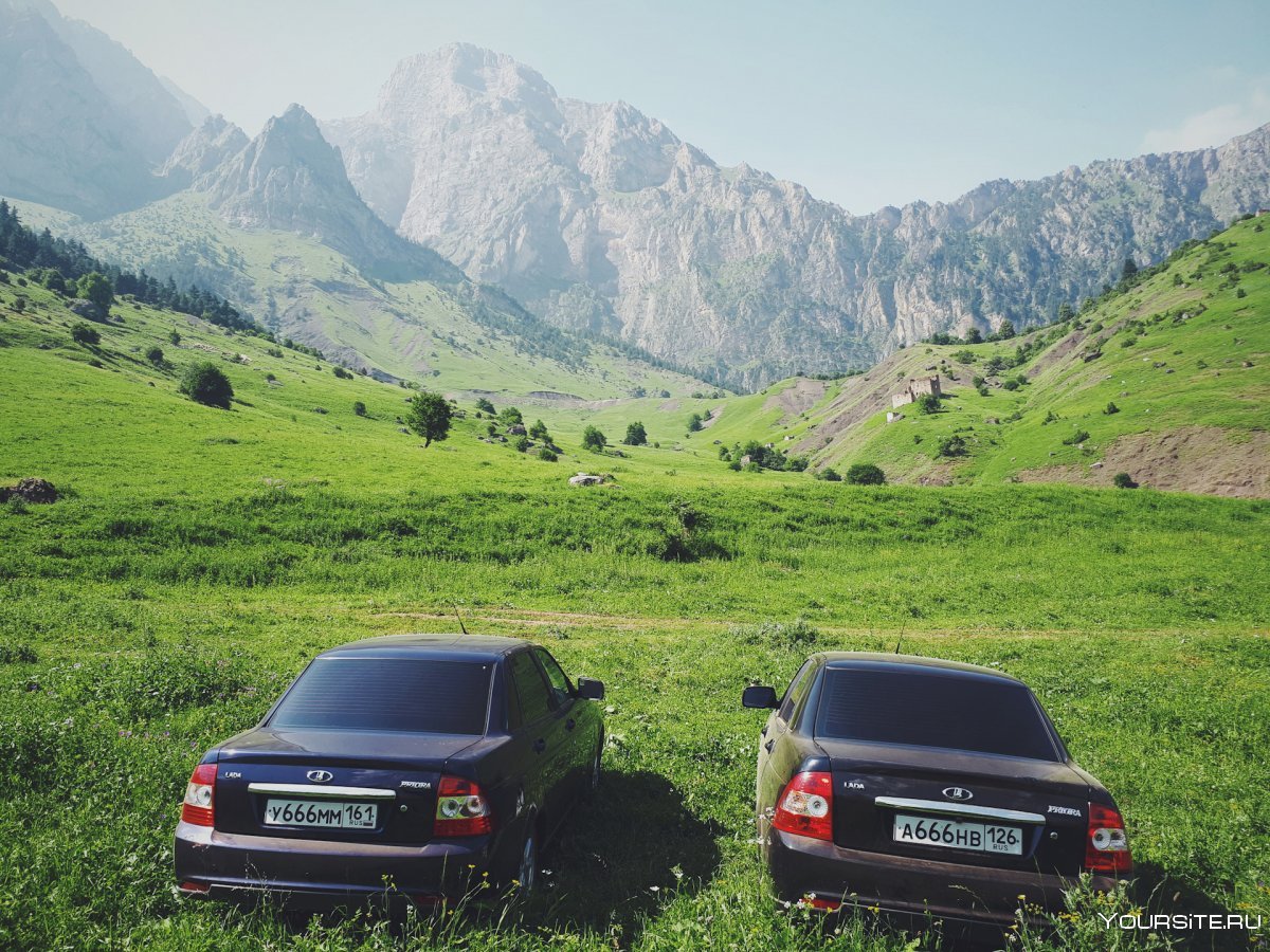 Лада Приора в горах