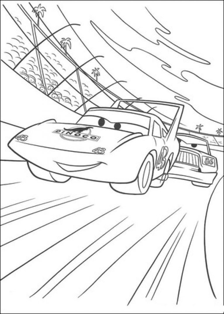 Тачки молния Маккуин раскраска