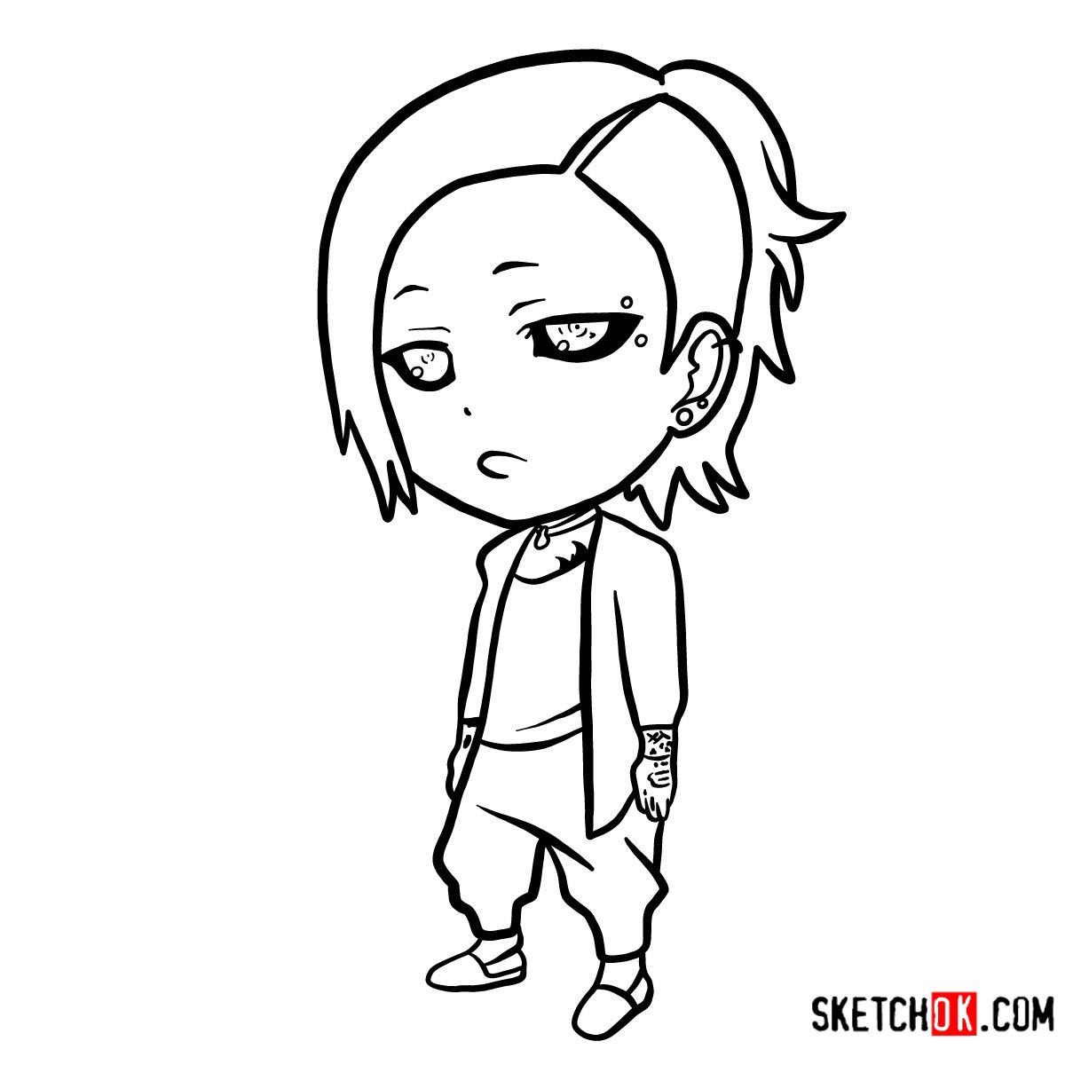 Раскраска аниме Чиби Токийский гуль