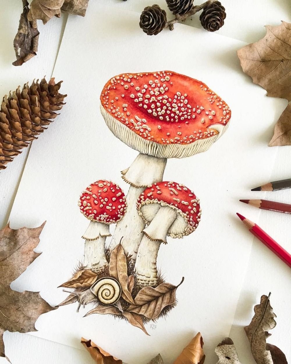 Поделки грибов в арт стиле