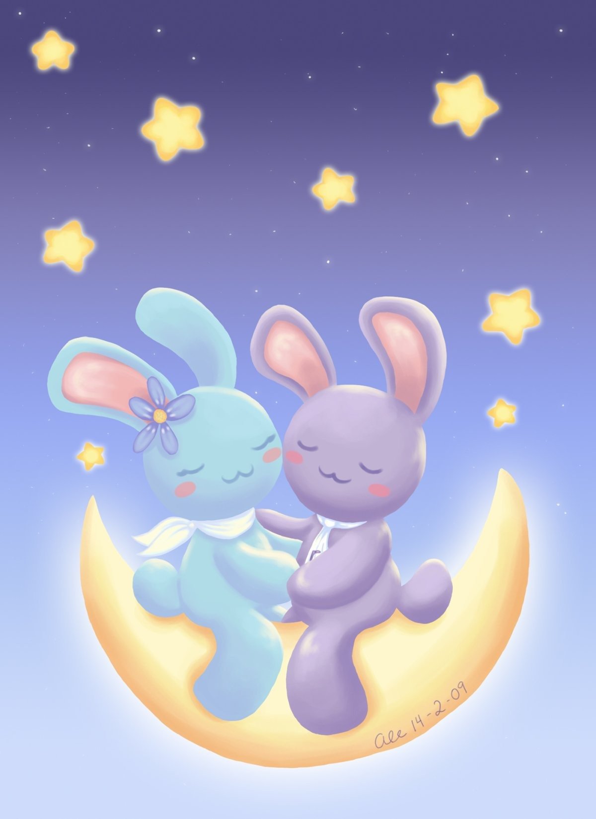 Влюбленные зайчики картинки