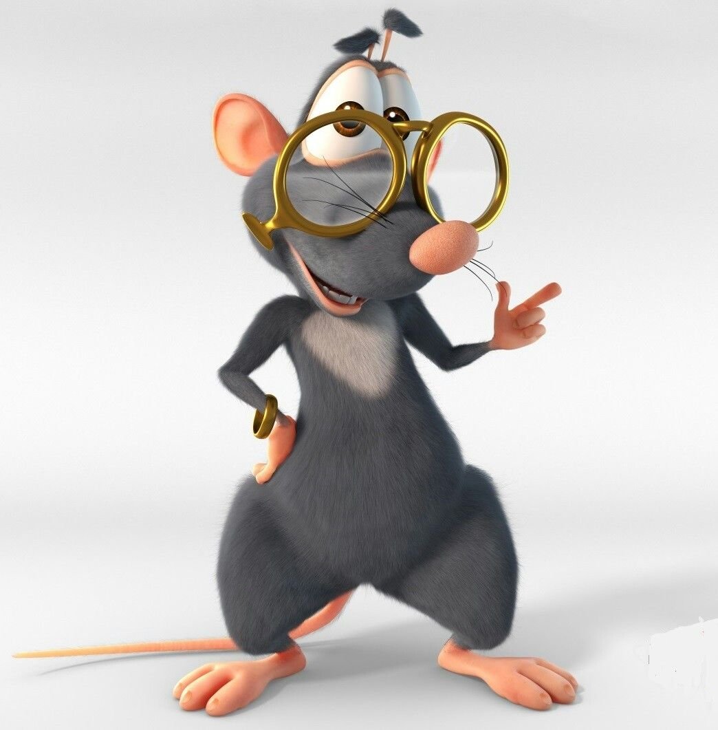 Буба крыса на белом фоне