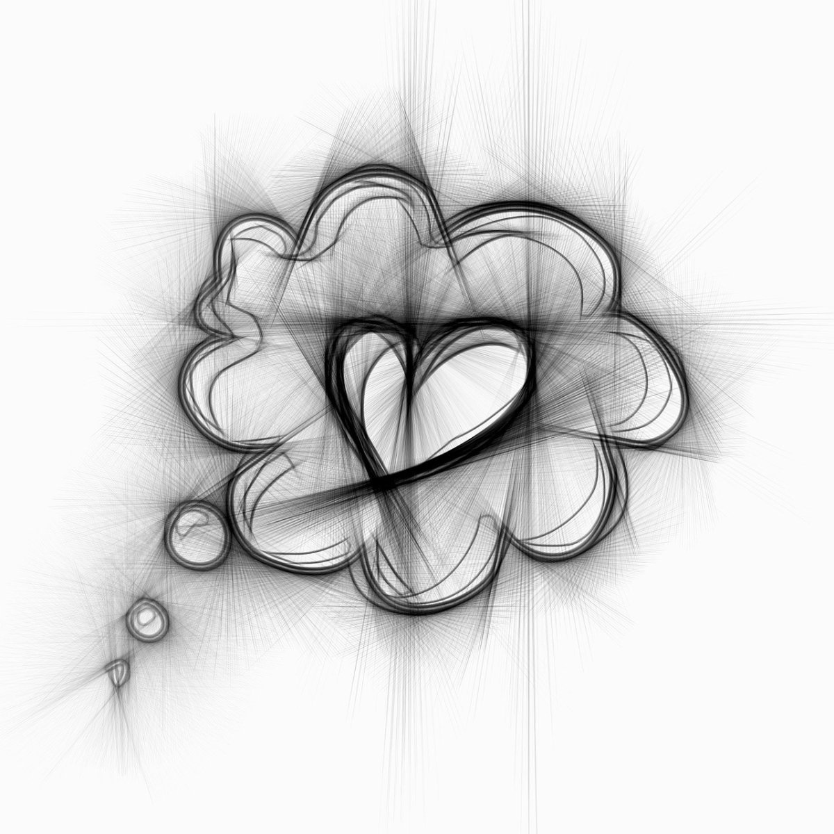 Сердце рисунок карандашом
