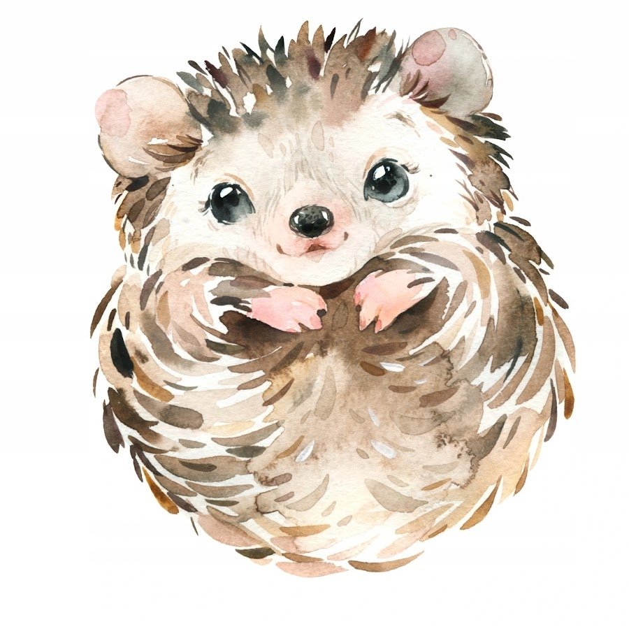 Акварельные зверята