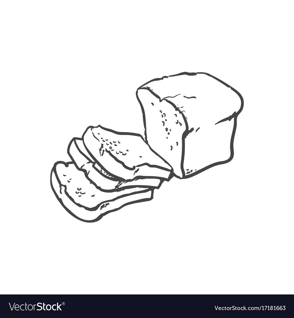 Нарисовать кусочек хлеба