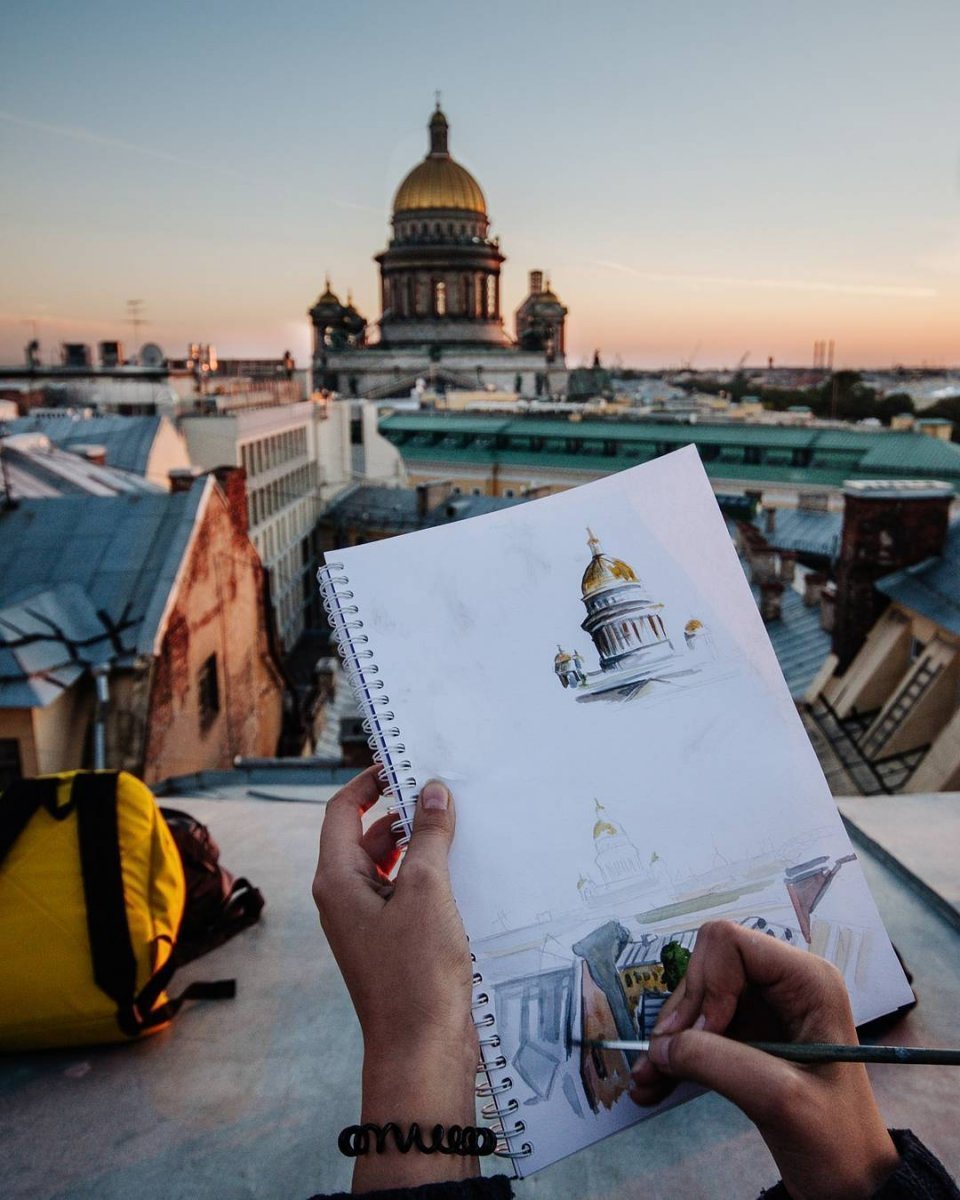 Прошлое и настоящее рисунок