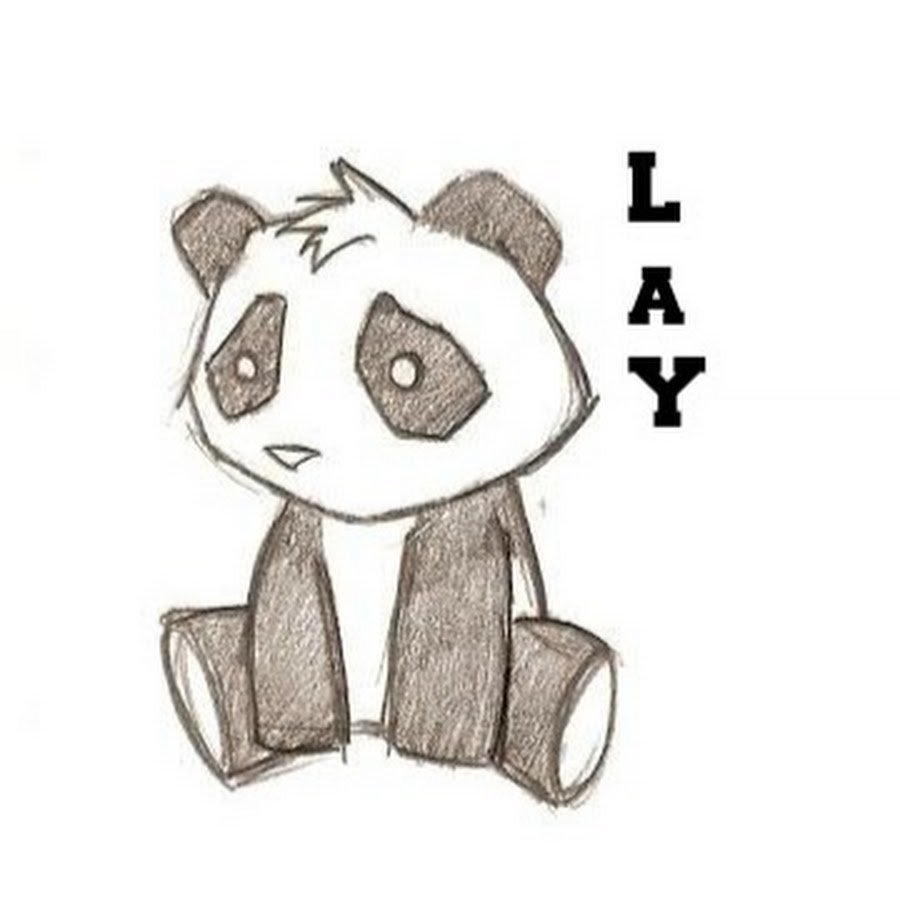 Рисунок панды карандашом для срисовки легкие милые