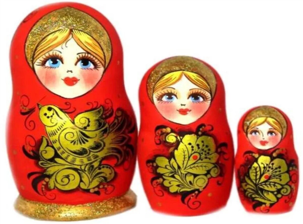 Хохломская роспись Матрешка