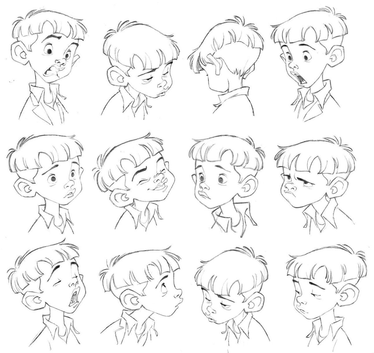 Эмоции мультяшного персонажа