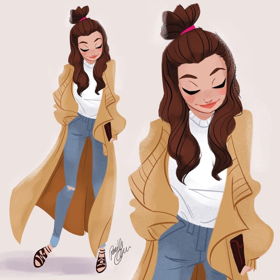 Девушки в мультяшном стил