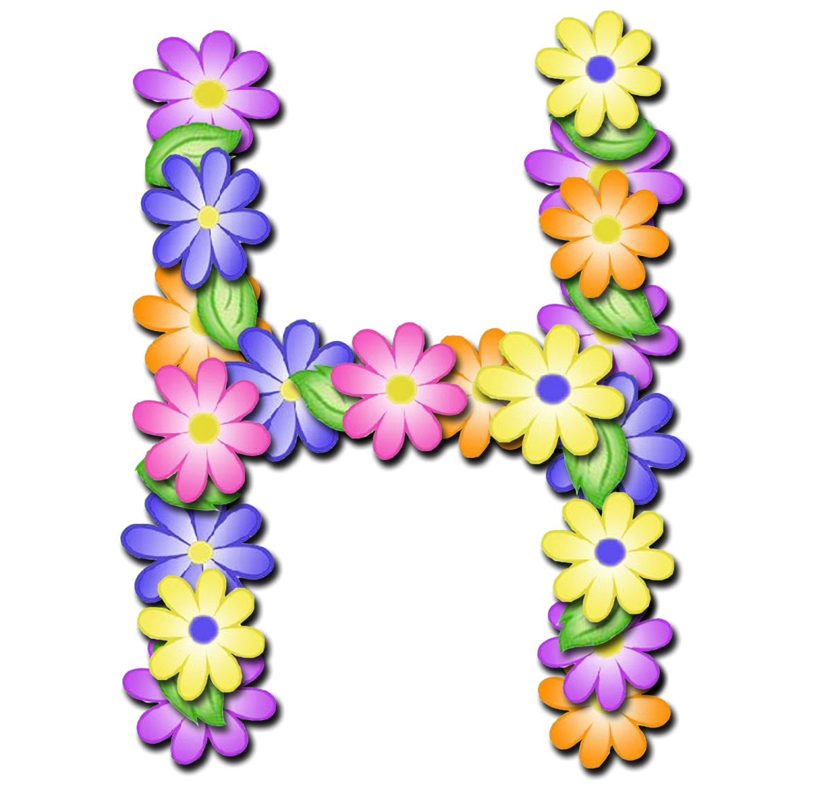 Цветочные буквы