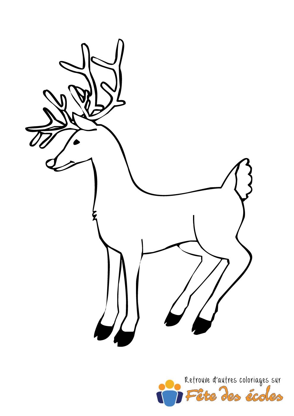 Олень раскраска