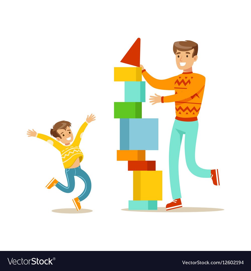 Башня из кубиков нарисованная