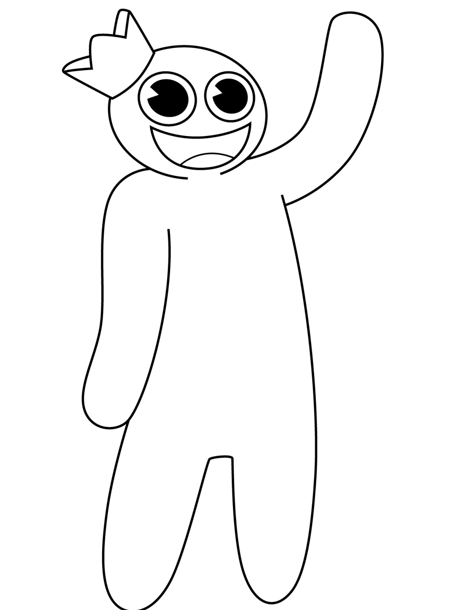 Оранжевый монстр раскраска