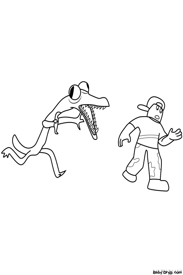 Раскраска радужные друзья РОБЛОКС