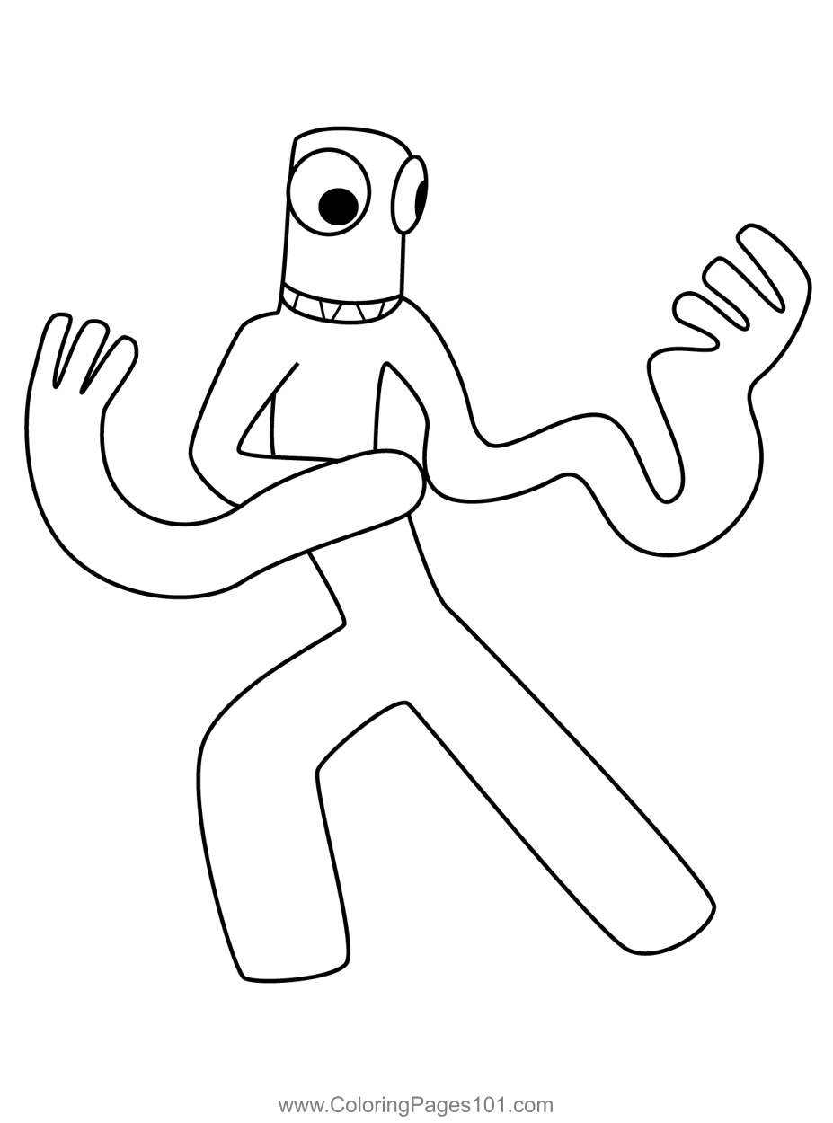 Синий монстр РОБЛОКС раскраска