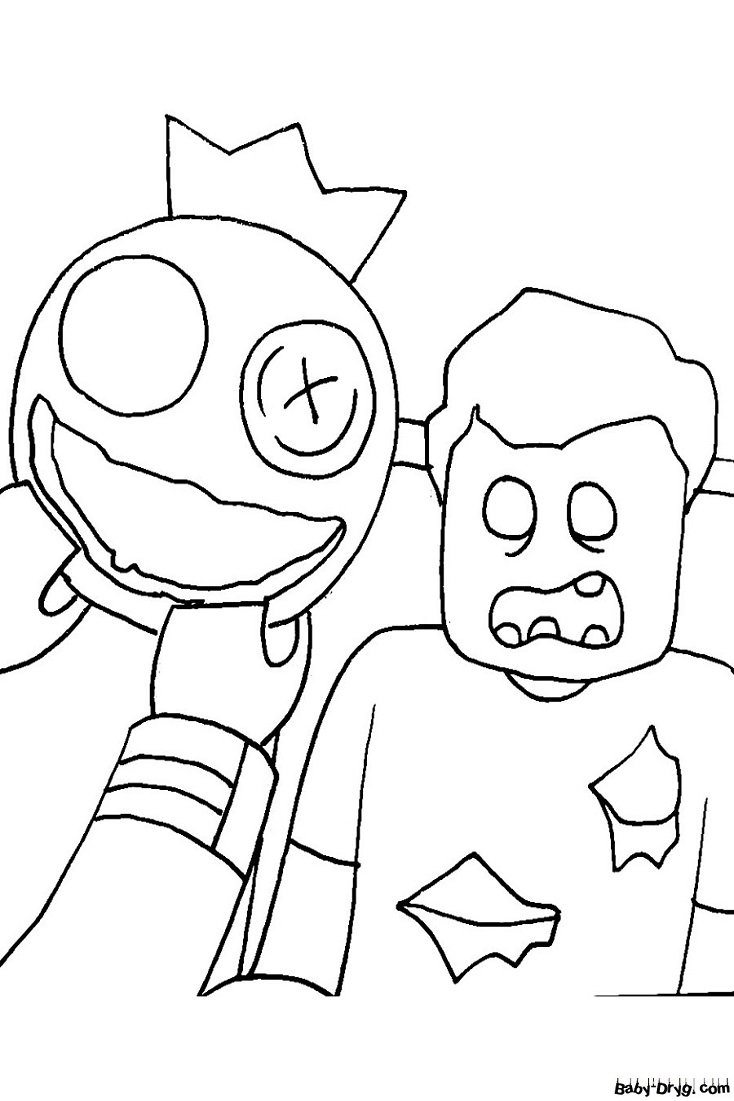 Раскраска фиолетовый друг