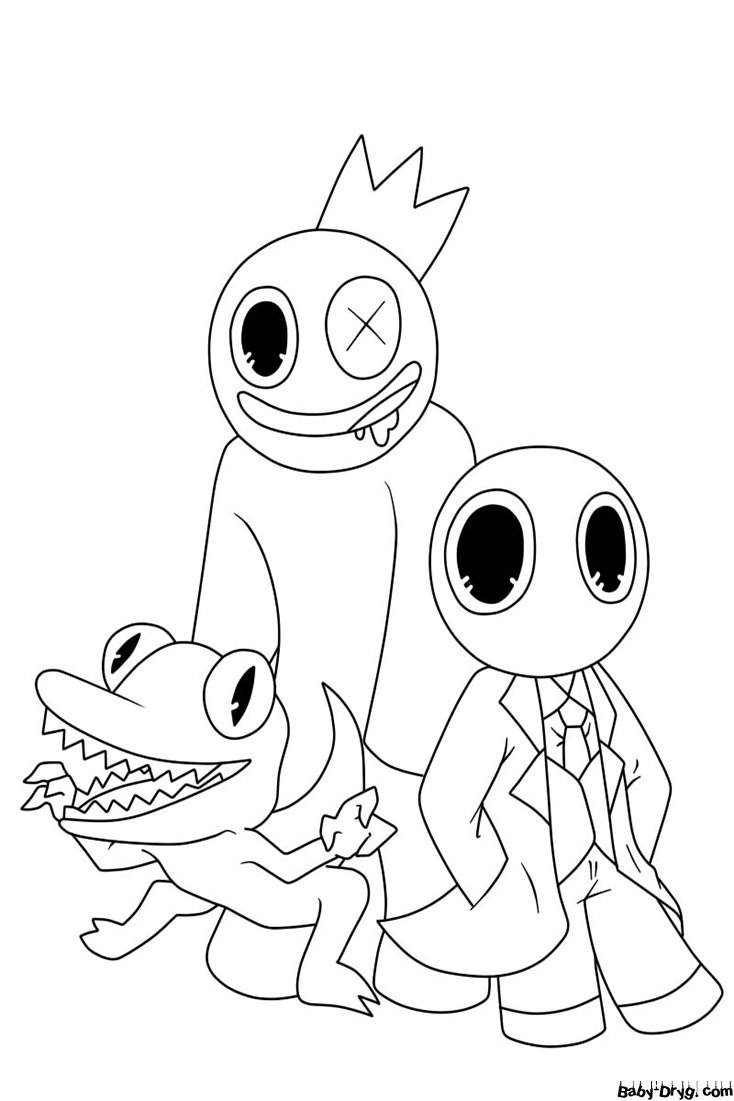 Rainbow friends раскраска