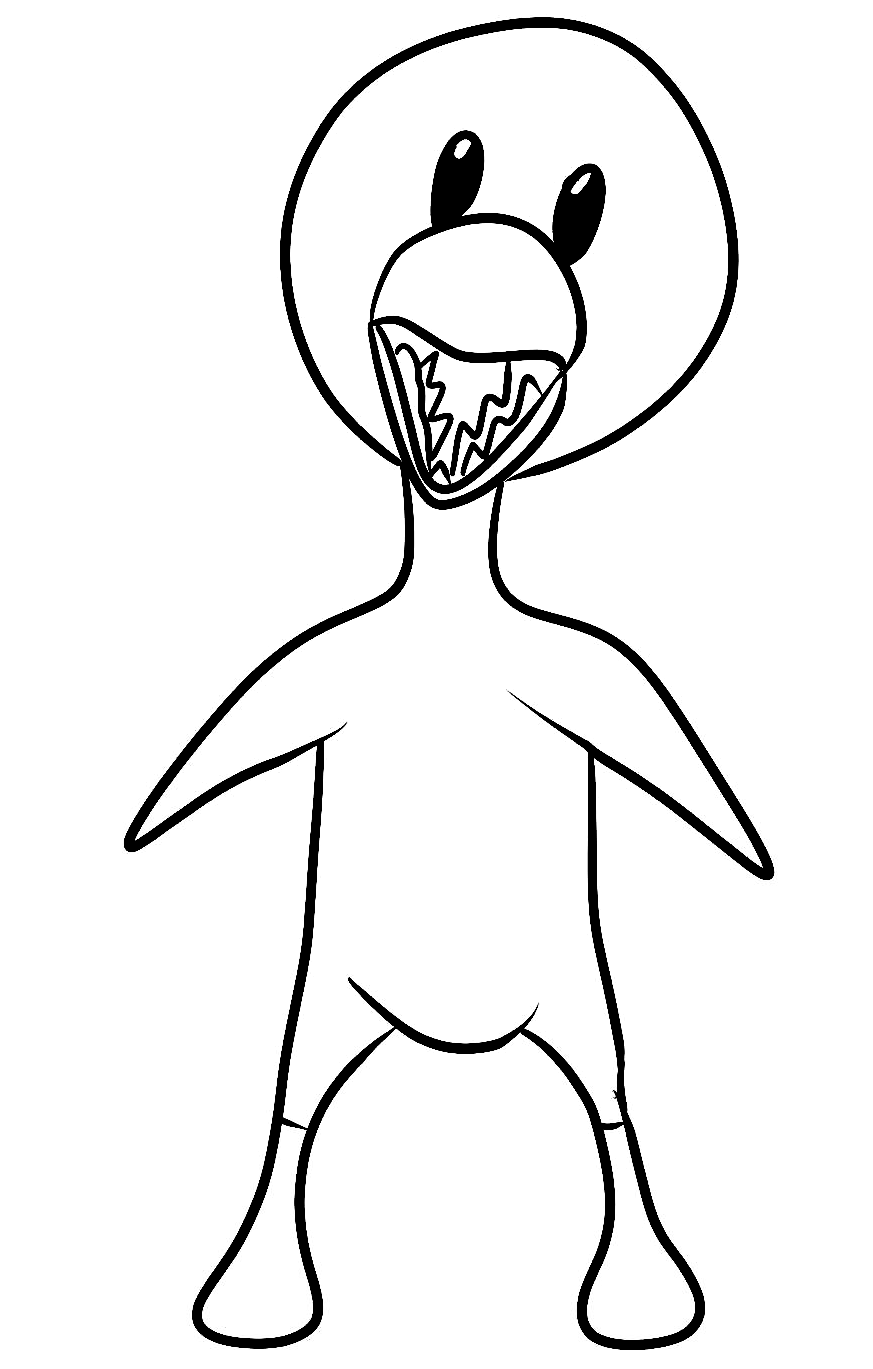 Синий друг и РОБЛОКСА раскраска