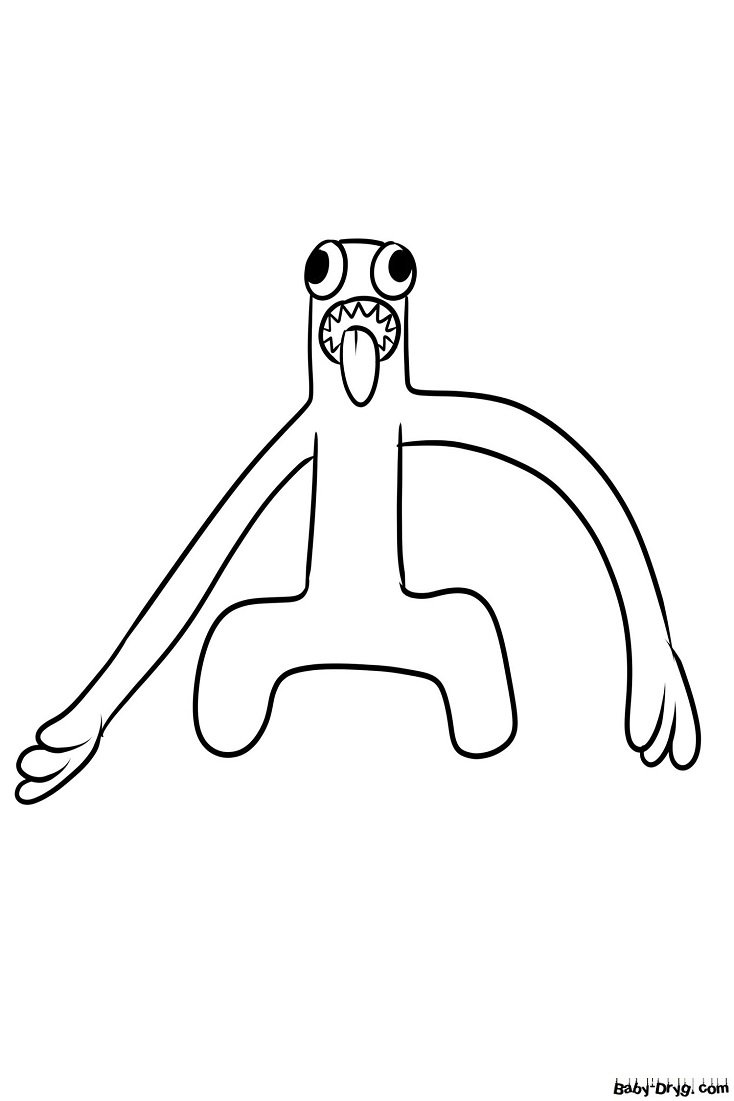 Rainbow friends РОБЛОКС раскраска