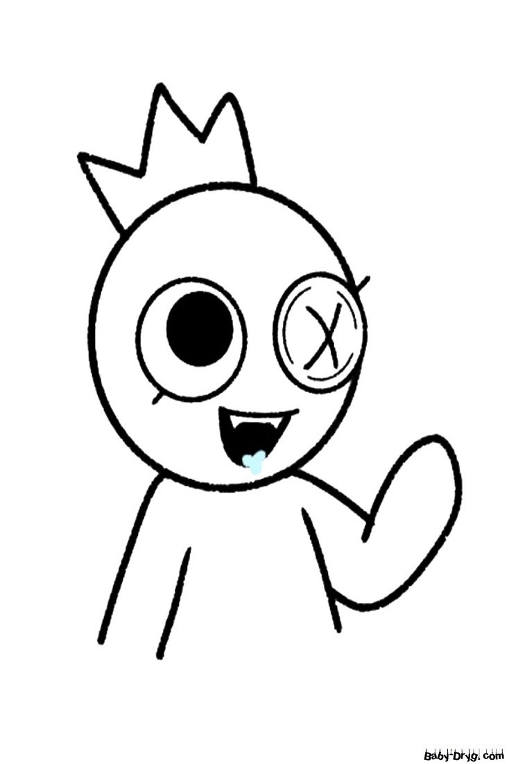 Раскраска радужные друзья РОБЛОКС оранжевый раскраска