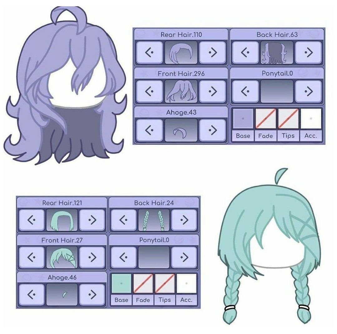 Гача лайф волосы девочки параметры