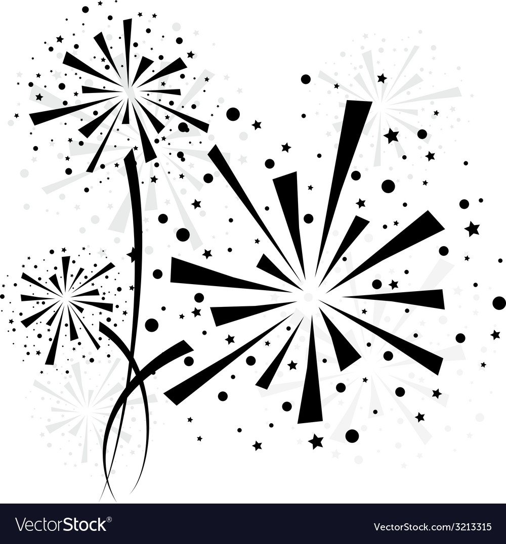 Фейерверк вектор черный