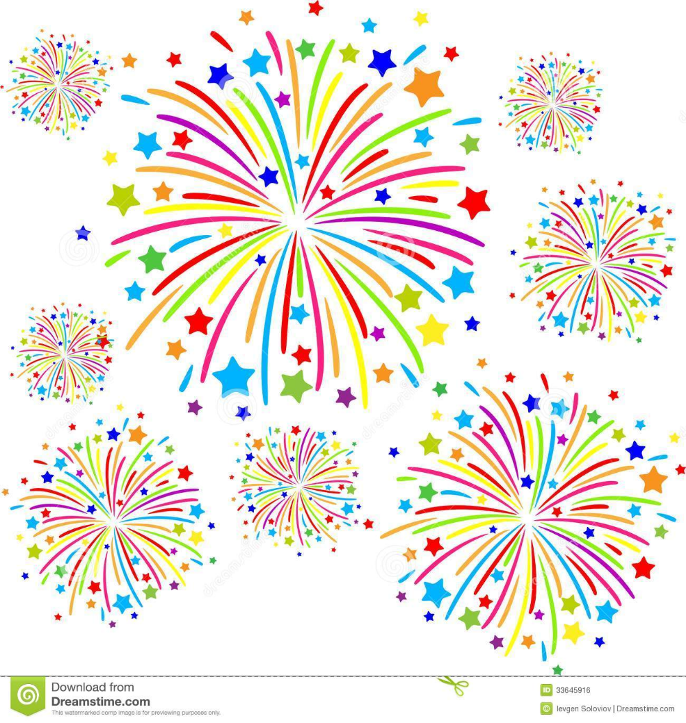 Салют для распечатки цветной