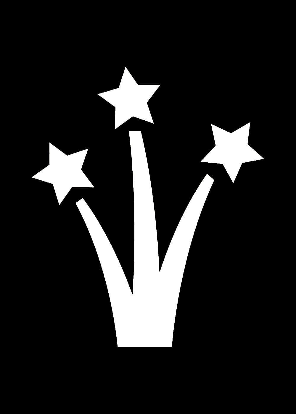 Фейерверк трафарет