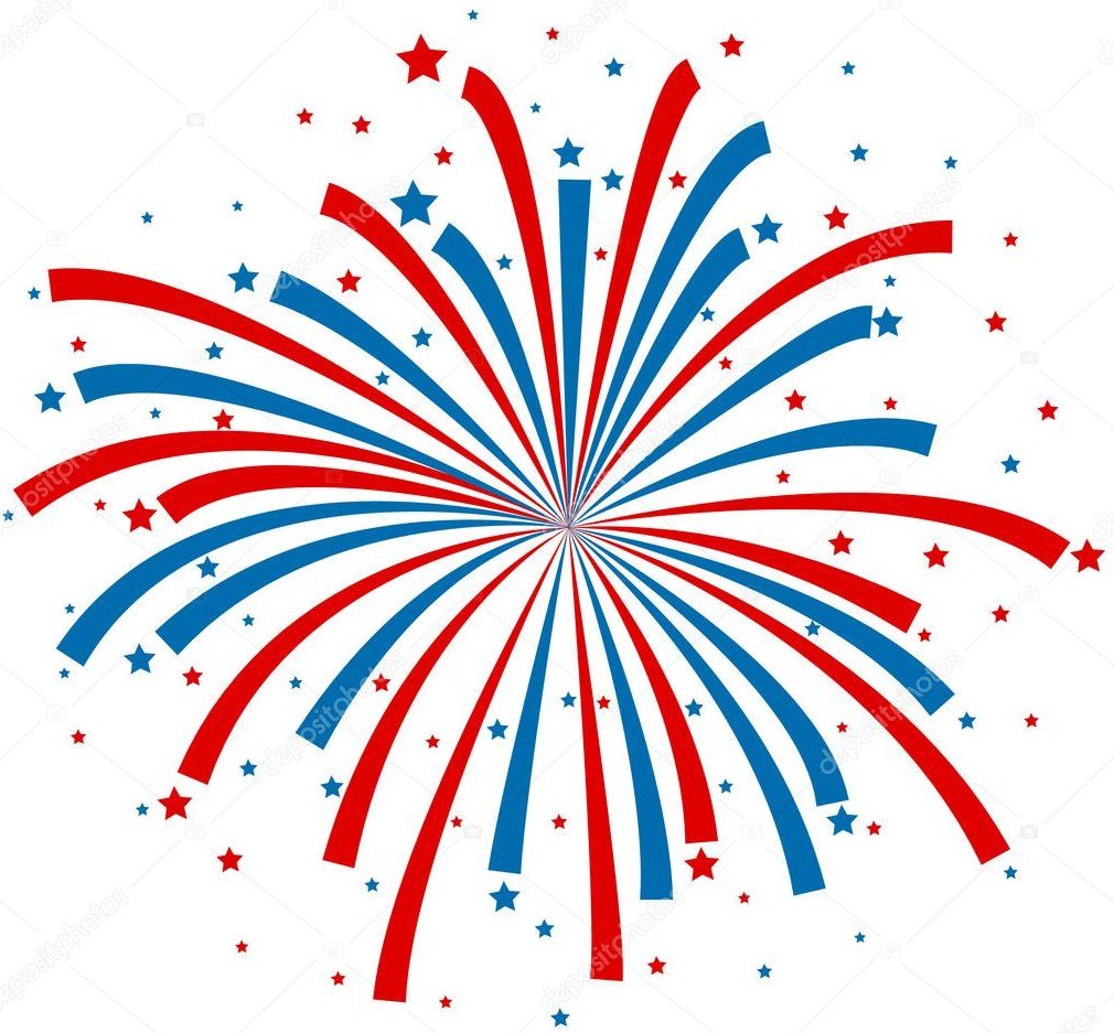 Салют Победы на белом фоне