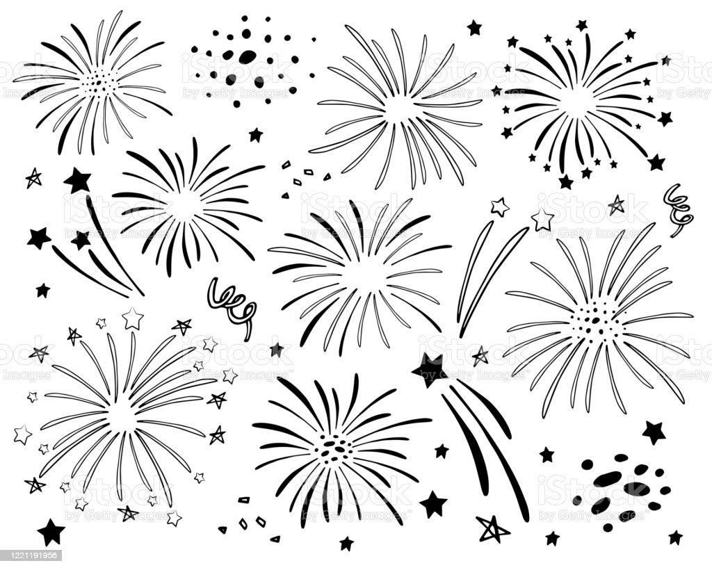 Салют картинки карандашом