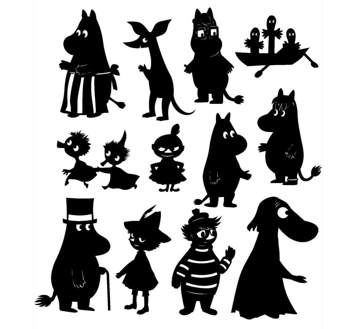 Муми-Тролли силуэт теневой театр