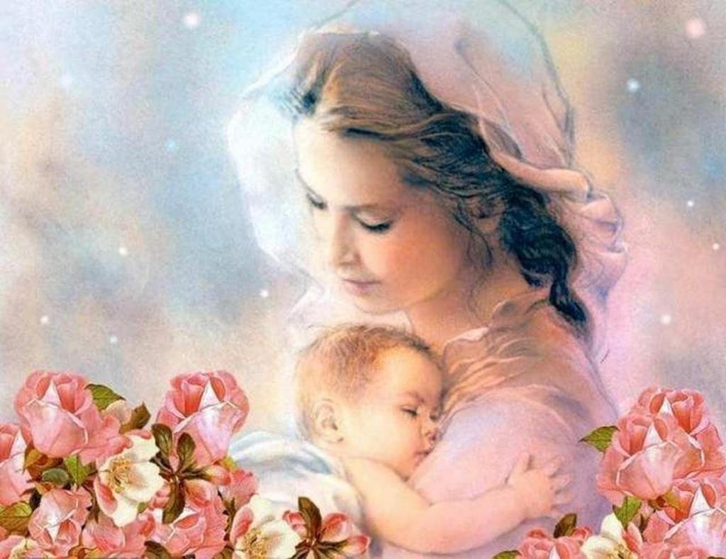 Ангел хранитель на голубом фоне