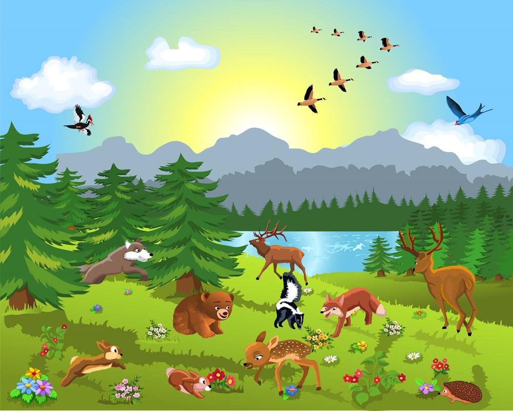 Звери в лесу