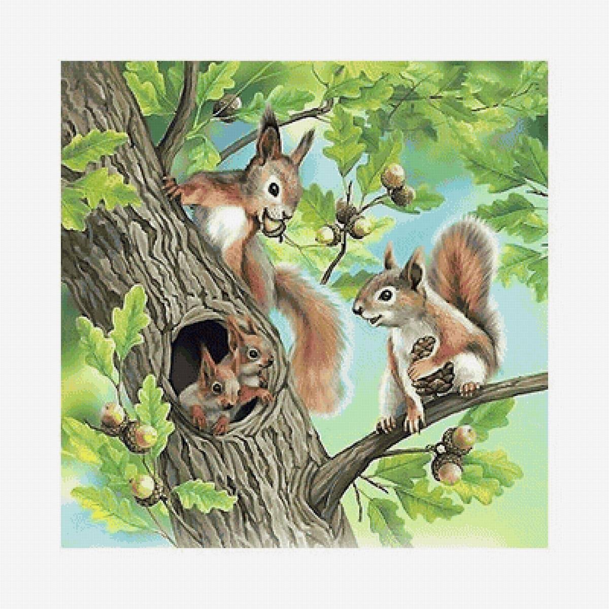 Лес с животными для детей