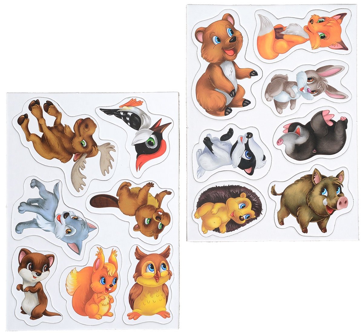 Мультяшный лес с животными