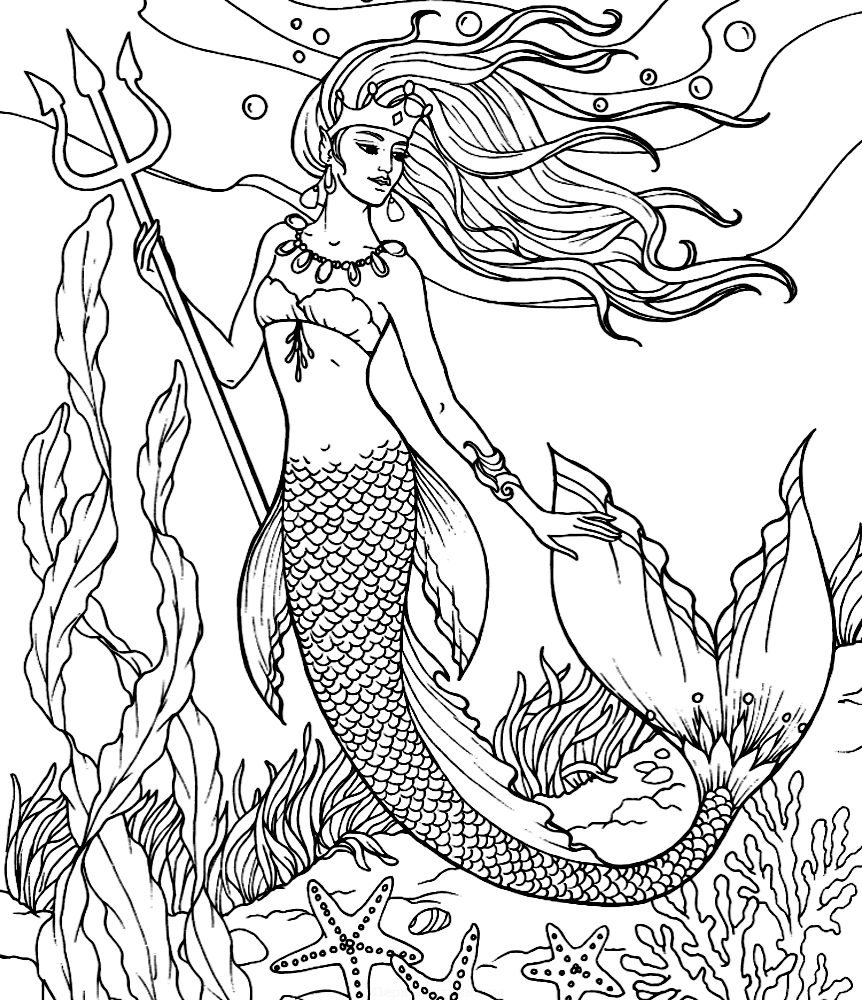 Рисунки для девочек красивые русалки феи