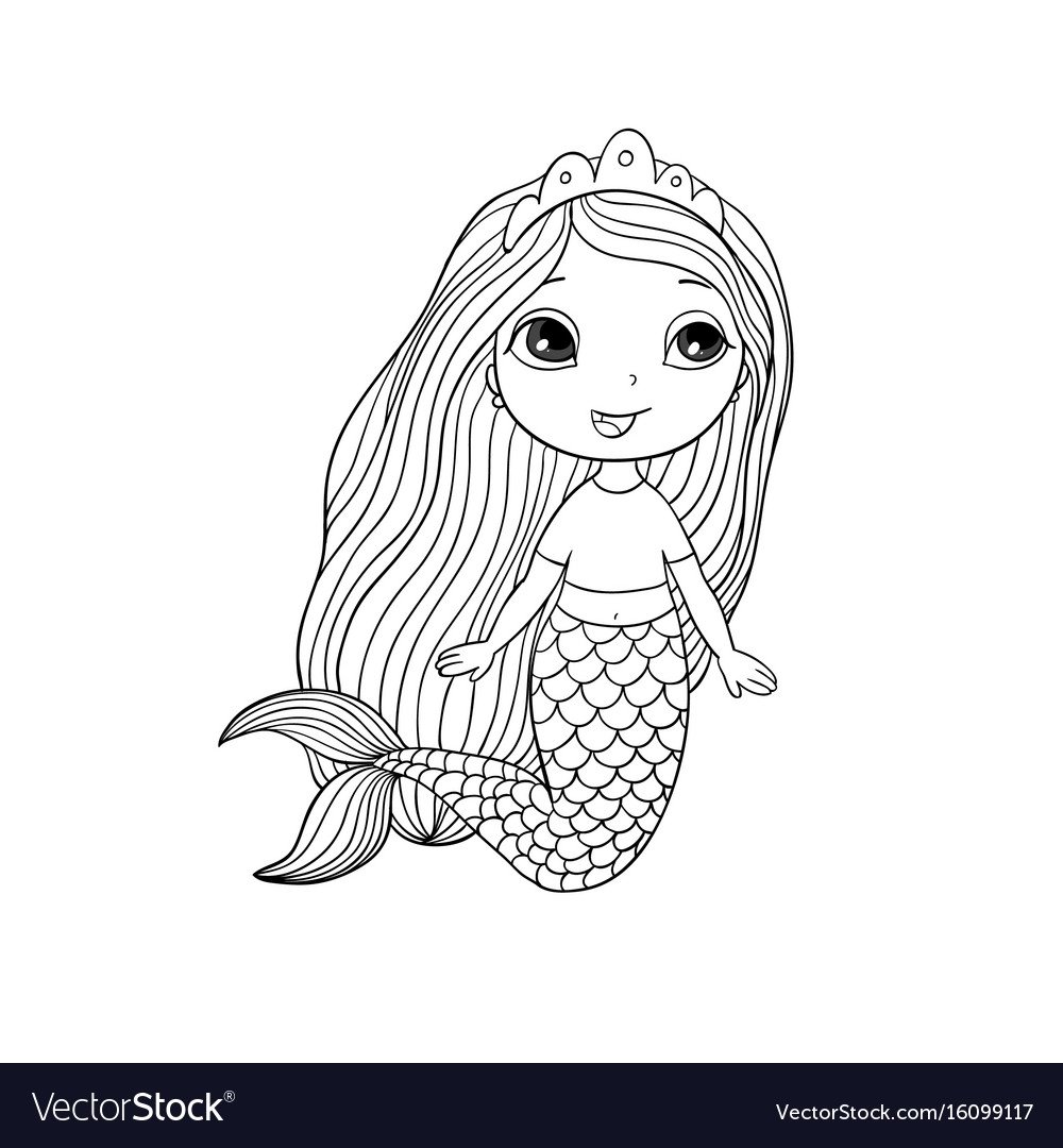 Раскраска нарвал и Русалка