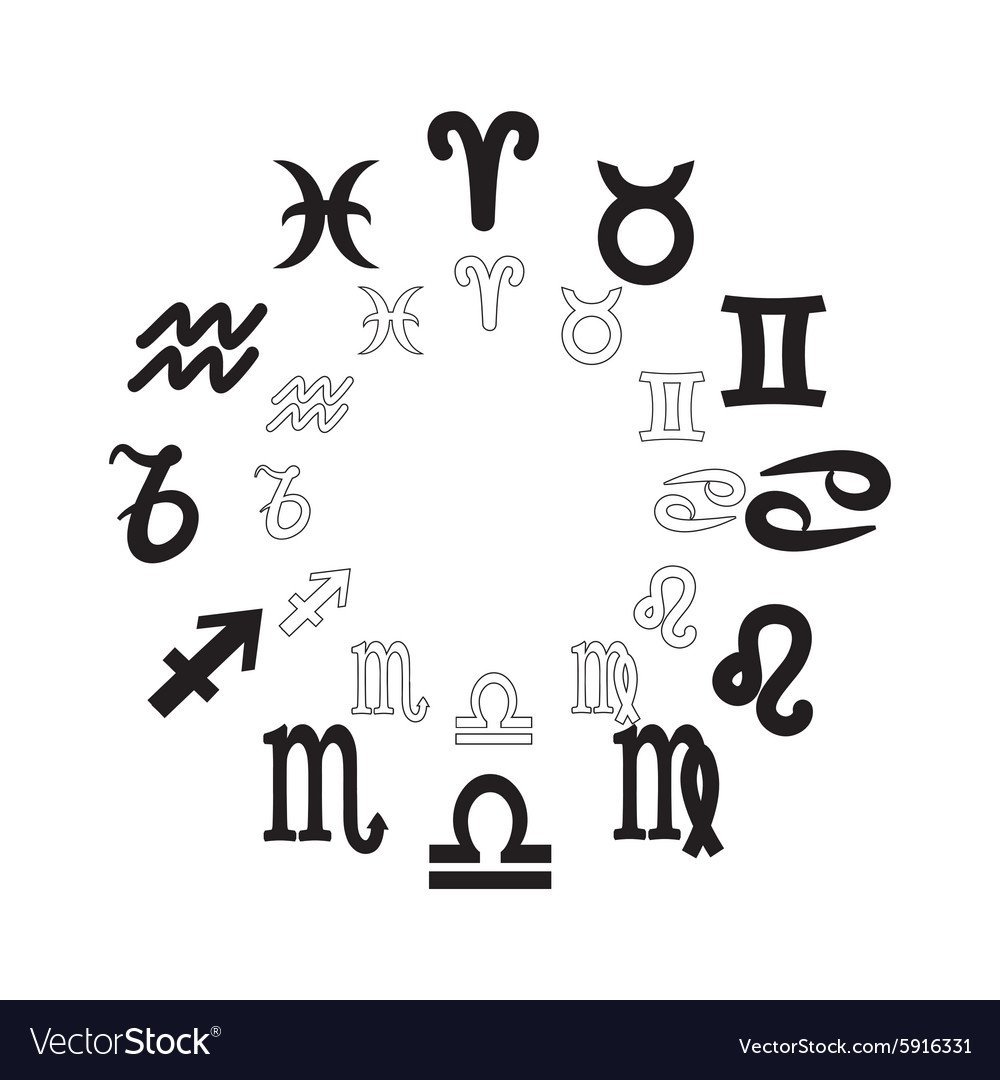 Знаки зодиака пиктограммы