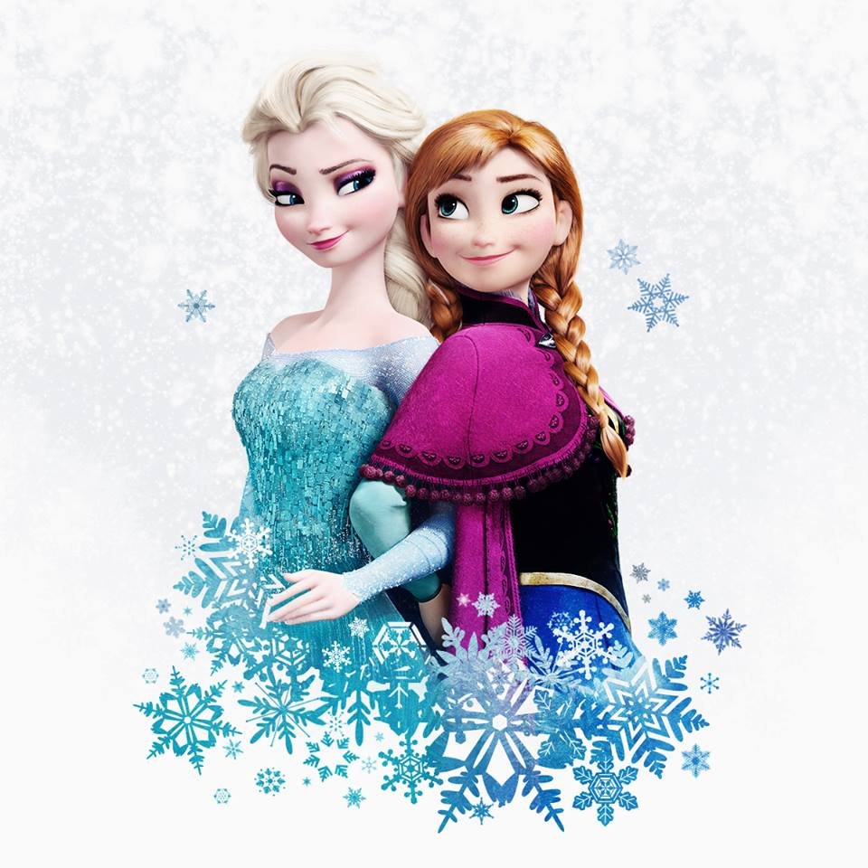 Анна и Эльза раскраска карандашом