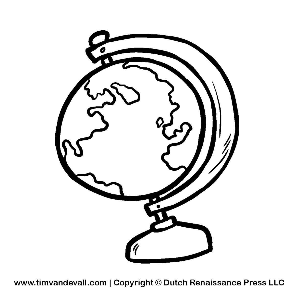 Глобус рисунок