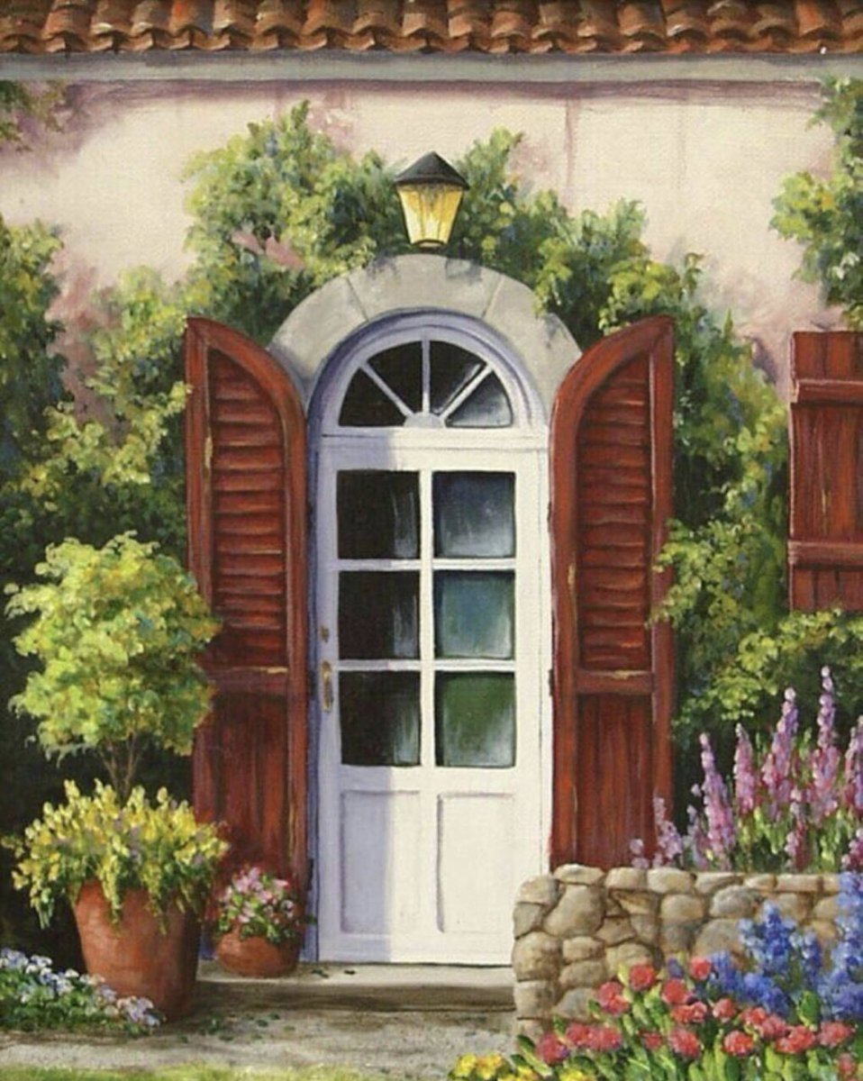 Живопись Балкончики в Венеции