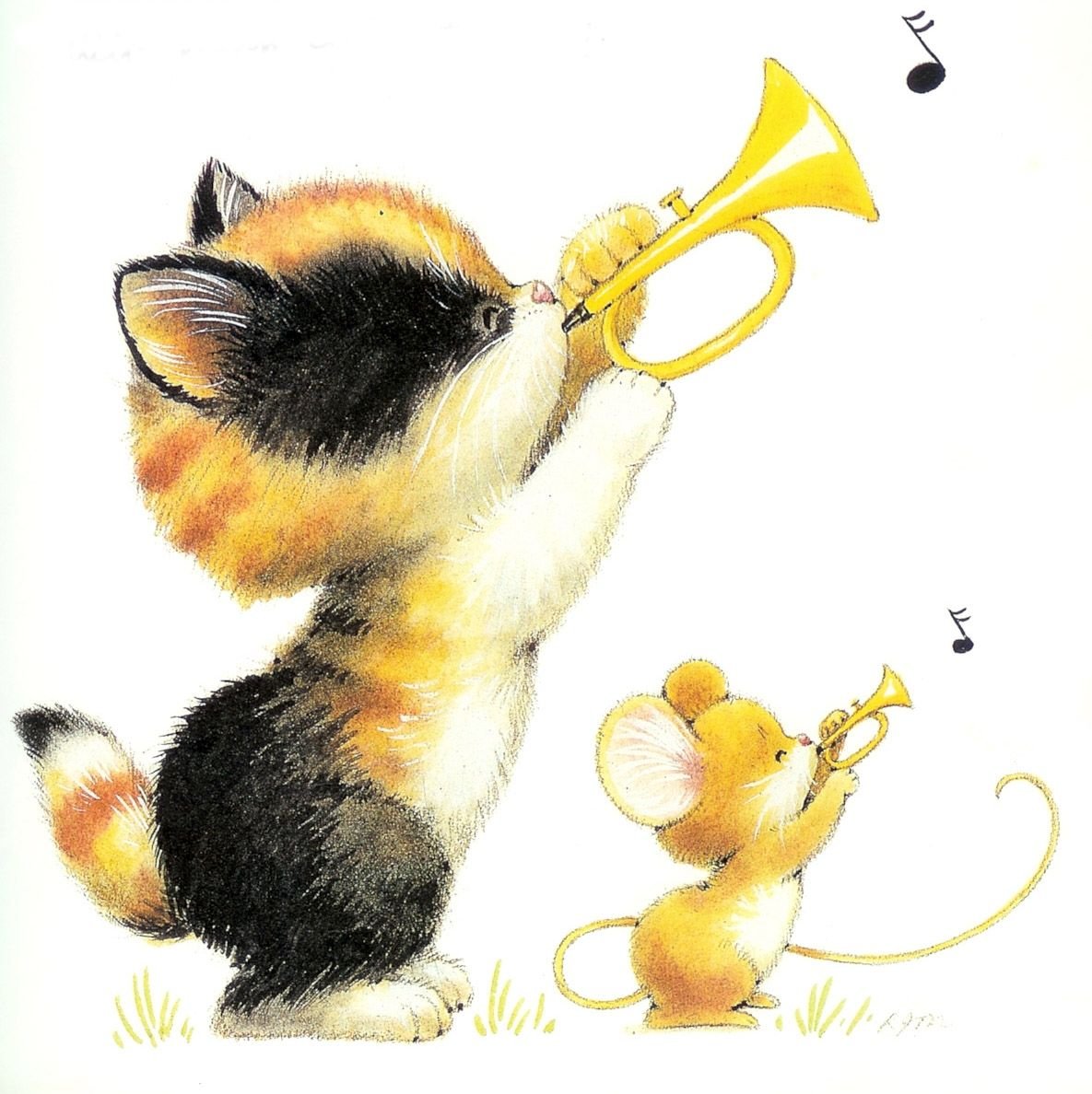 Котенок и мышонок