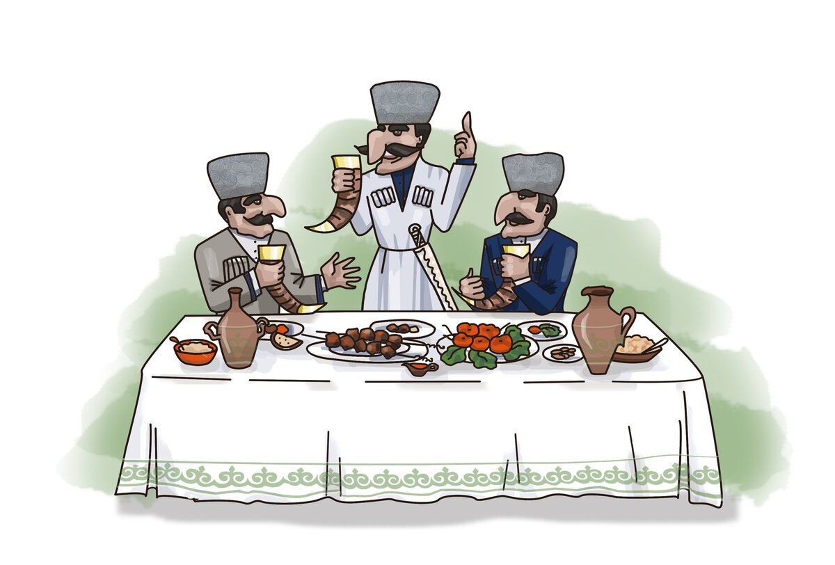 Грузинское застолье
