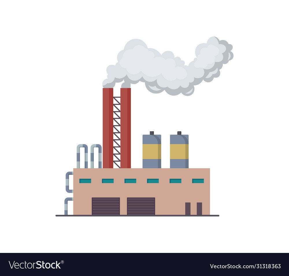 Завод с дымом