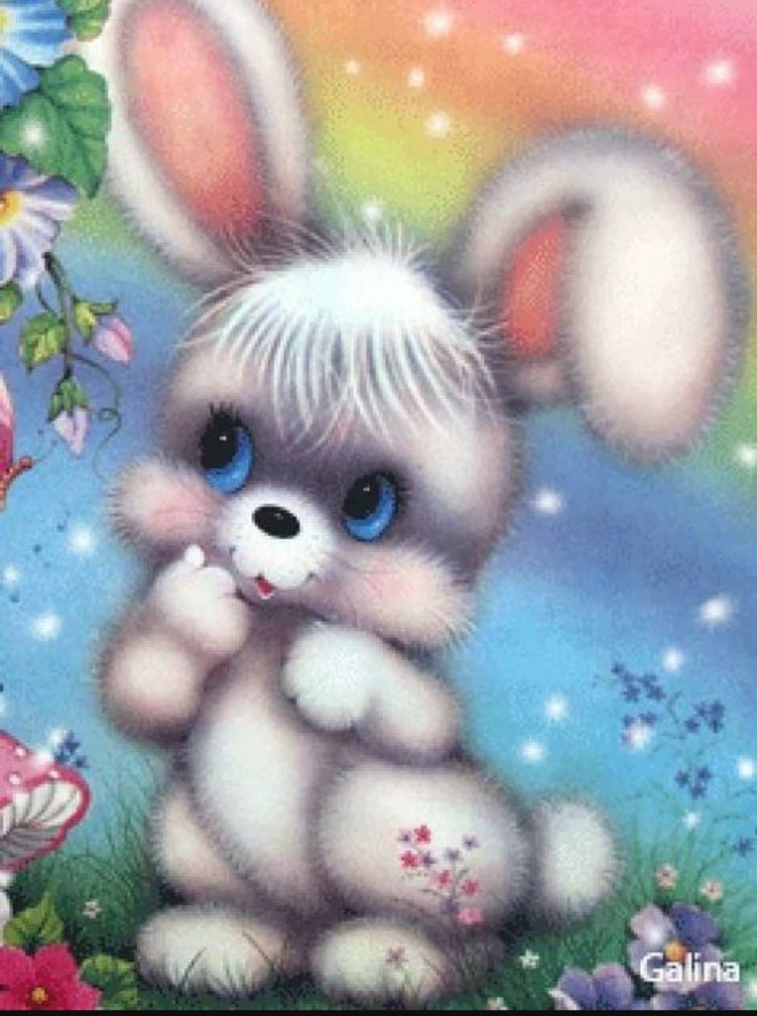 Зайчик с цветочком