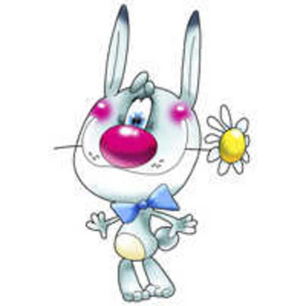 Зайчик с букетом цветов