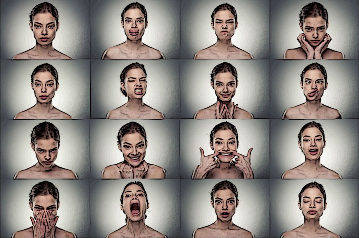 Разные выражения лица