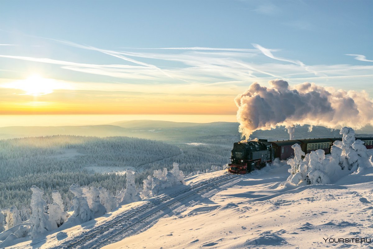 Транссибирская железная дорога зима